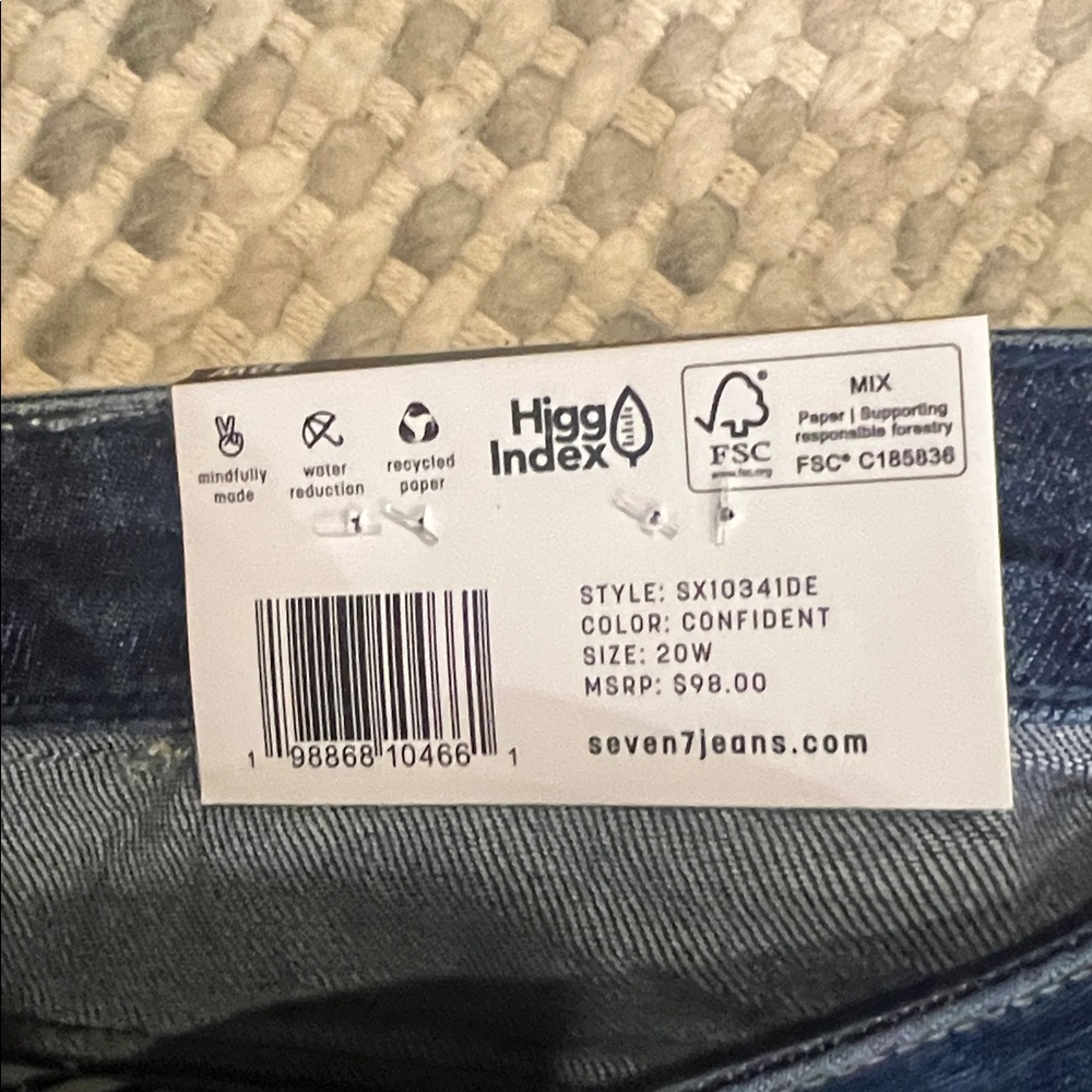 Seven7 NEW Loose Straight Leg Jean Women 20W Denim High Rise - Picture 4 of 6